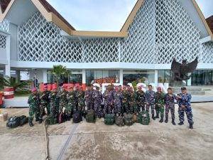 Siap Bantu Masyarakat Terdampak Bencana Longsor, Tim Satgas Lantamal XII Dirikan Posko Di Pulau Serasan