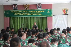 Jaga Norma dan Patuh Aturan Hindari Pelanggaran, Keluarga Besar Yonbekang 2 Kostrad Terima Ceramah Bintal