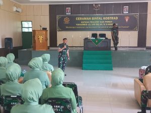 Keluarga Harmonis dan Sejahtera Unsur Penting Buat Prajurit, Ceramah Bintal Untuk Prajurit dan Persit