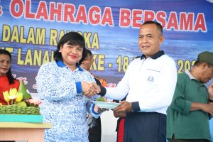 Puncak HUT Ke-18 Lanal TBA, Prajurit Ksatria Jala Bhakti Laksanakan Fun bike, Senam Aerobik dan Panggung Prajurit