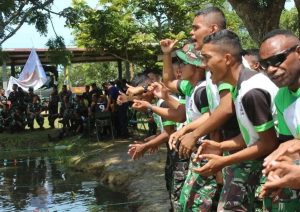 Tangkas di Air, Lomba Renang Militer Yonif R 755 Kostrad