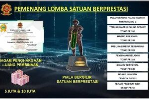 Brigif Para Raider 18 Kostrad Terima Piagam Penghargaan Sebagai Satuan Berprestasi Peraih Predikat WBK