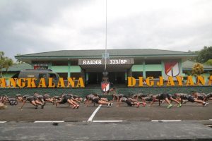 Puasa Bukan Hambatan Jaga Kebugaran, Senam SKJ 88 dan Sparko Prajurit Yonif R 323 Kostrad