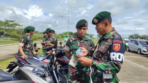 Wujudkan Tertib Lalulintas dan Cegah Dini Lakalalin, Brigif PR 3 Kostrad Gelar Pemeriksaan Kendaraan