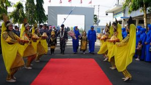 Tradisi Penyambutan Peusijeuk Komandan Lanal Lhokseumawe