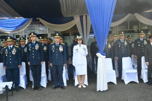 Komandan Lanal Bandung Hadiri Upacara Peringatan Ke-77 Hari Jadi TNI Angkatan Udara Tahun 2023