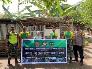 Kegiatan Amal Yonzipur 10 Kostrad Berbagi Untuk Warga Kurang Mampu, Sambut HUT Ke-62 Divif 2 Kostrad