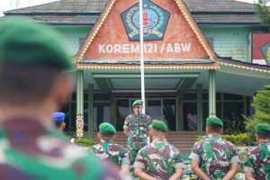 Usai Cuti Lebaran, Korem 121/Abw Laksanakan Halal Bihalal