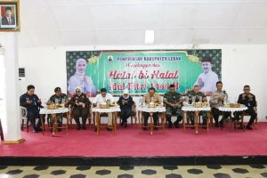 Halal Bihalal Bersama Jajaran Pemda Lebak, Danbrigif M 14 Kostrad Didampingi Danyonif M 318 Kostrad
