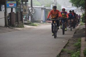 Gowes Akrab dan Sehat, Danyonif Arhanud 1 Kostrad Bersama Prajurit