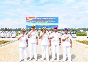 Danlantamal XII Pimpin Pengukuhan Asrena Danlantamal XII, Kadispotmar Lantamal XII dan Sertijab Dandenma Lantamal XII