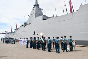 DUA HARI BERSANDAR DI INDONESIA LANTAMAL III JAKARTA LEPAS KAPAL PERANG JEPANG JS KUMANO (FFM-2)