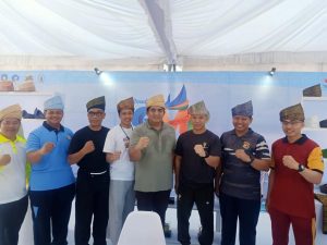 Sebagai Ajang Perkenalan dan Silaturahmi, Danlanal Bintan Turut Serta Olahraga Bersama Forkopimda Bintan