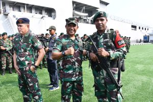 LANTAMAL III JAKARTA HADIRI UPACARA PENERIMAAN SATGAS PAMTAS RI-PNG MOBILE