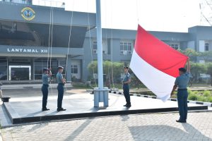 Asrena Danlantamal XII Pimpin Upacara Harkitnas 2023, Bacakan Amanat Menteri Kominfo