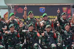 Tiba di Bumi Khatulistiwa, Satgas Pamtas RI-Malaysia Yonarmed 10/Bradjamusti Divif 1 Kostrad Diterima Pangdam XII Tanjungpura