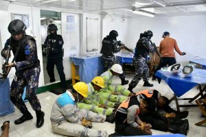 Lanal Banjarmasin Sinergi Gelar Exercise ISPS Di Perairan Tabanio Kalsel