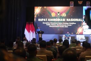 DANLANTAMAL III JAKARTA HADIRI RAKORNAS SINERGITAS PEMERINTAH DALAM MENYUKSESKAN PEMILU 2024