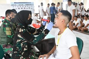 CALON TARUNA AAL PANDA LANTAMAL III JAKARTA IKUTI SELEKSI TES KESEHATAN TAHAP I
