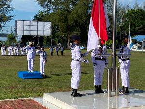 Prajurit dan PNS Lanal Lhokseumawe Laksanakan Upacara Hari Lahir Pancasila