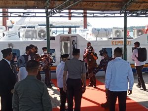 Lanal Bintan Laksanakan Pengamanan VVIP RI 2 Dengan Kerahkan Unsur Patkamla di Perairan Tanjungpinang-Pulau Penyengat