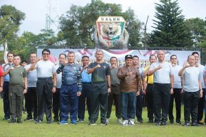 Sinergitas Unsur TNI, POLRI dan Pemda Tasikmalaya, Apel Bersama di Lapangan Galuh Rahayu