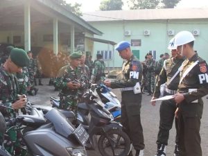 Cegah Dini Pelanggaran Lalin, Denpom Divif 1 Kostrad Gaktib di Yonbekang 1 Kostrad