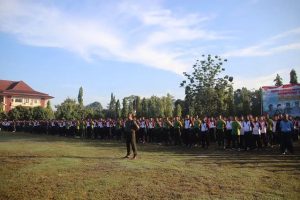 Brigif Mekanis 14/Mandala Yudha Kostrad Laksanakan Olah Raga Bersama TNI-Polri