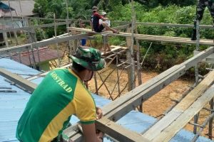 Nyamankan Tempat Ibadah, Prajurit Yonarmed 10 Kostrad Karya Bakti Bersama Warga