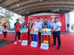 Lanal Bintan Ikut Memeriahkan Rangkaian HUT Bhayangkara Polri Ke-77 Dengan Menghadiri Olahraga Bersama FKPD Bintan