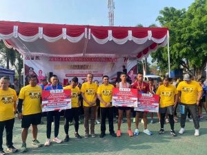 Pasukan Langit Yonif Para Raider 501 Kembali Menggelegarkan Event Lari Dalam Rangka HUT Ke-77 Bhayangkara