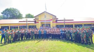 Wujud Sinergitas TNI-Polri, Prajurit Lanal Sabang Sambangi Polres Sabang Berikan Kejutan dan Ucapan HUT Bhayangkara Ke-77