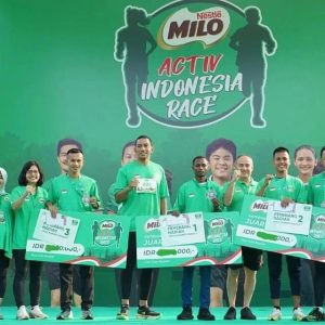 Prajurit Yonif Raider 323 Buaya Putih Naik Podium Juara di Event Lari Milo Active Indonesia Race 2023