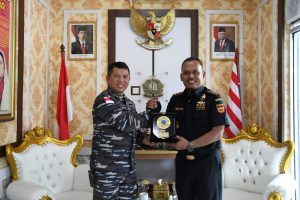 Pererat Sinergisitas, Danlanal TBA Terima Kunjungan Kepala Bea Cukai Teluk Nibung