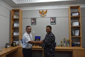 Wujud Sinergitas, Danlanal Bintan Coutessy Call (CC) Dengan PT. Pertamina Tanjung Uban