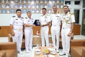 LANTAMAL III JAKARTA TERIMA KUNJUNGAN KEHORMATAN KOMANDAN INS KOLKATA (D63) DAN KOMANDAN INS SAHYADRI (F49)