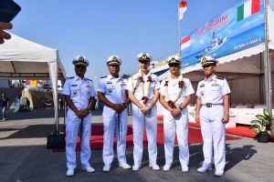 LANTAMAL III JAKARTA SAMBUT KEDATANGAN KAPAL PERANG ITALIA ITS FRANCESCO MOROSINI (P431)