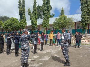 Prajurit Lanal Sabang Bentuk Disiplin dan Karakter Calon Peserta Didik Baru SMK Negeri 1 Sabang