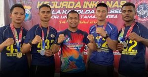 Empat Karateka Yonif PR 432 Kostrad Berhasil Meraih Medali di Kejuaraan Karate Piala Kapolda Sulawesi Selatan