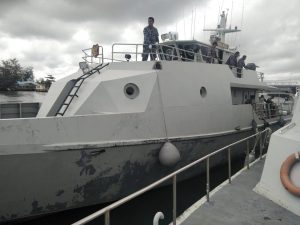 KRI Bontang-907 Bersama KAL Pulau Mego serta Prajurit Lanal Bengkulu Amankan Kunjungan Kerja RI 1 di Provinsi Bengkulu