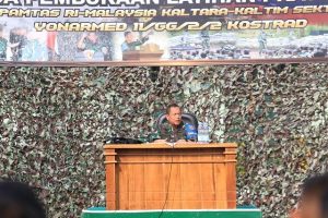 Pembukaan Latihan Pratugas Satgas Pamtas RI-Malaysia Yonarmed 11 Kostrad