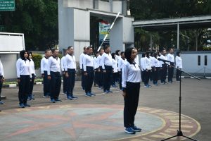 Komandan Beserta Personel Lanal Bandung Ikuti Apel Khusus Dalam Rangka Rangkaian Kegiatan Sertijab Pangkoarmada I