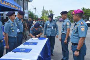 Lantamal I Laksanakan Penandatanganan Pakta Integritas Panitia Seleksi Caba dan Cata PK TNI AL Gombang II TA. 2023