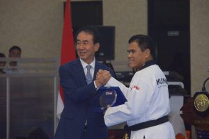 LANTAMAL III JAKARTA HADIRI PEMBERIAN DAN PENYEMATAN SABUK KEHORMATAN DAN VI TAEKWONDO KEPADA KASAL