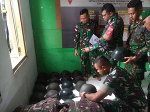 Menjelang Purna Tugas, Satgas Yonarmed 1 Terima Kunjungan Tim Verifikasi Kolakops 151/BNY