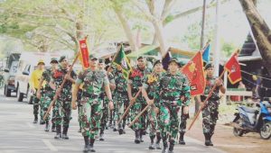 Prajurit Yonif Raider 755 Divif 3 Kostrad Sambut Komandan Baru