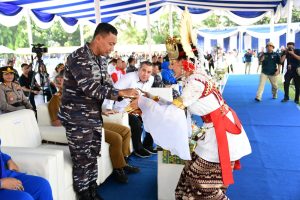 DANLANTAMAL III JAKARTA HADIRI KUNJUNGAN KASAL DALAM KEGIATAN BINPOTMAR DI KABUPATEN PESAWARAN PROVINSI LAMPUNG