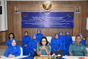 Komandan Lanal Bandung Ikuti Tatap Muka Pembina Utama Dengan Anggota Jalasenastri Dalam Rangka HUT ke-77 Jalasenastri, Ceramah Etika Organisasi dan Ceramah Kesehatan secara Virtual