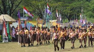 Pasiter Brigif Raider 9/DY Hadiri Upacara Pembukaan Pegatram Kecamatan Patrang Tahun 2023