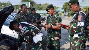 Untuk Keamanan dan Kenyamanan Berkendara, Yonarhanud 2 Kostrad Laksanakan Pemeriksaan Kondisi Fisik Dan Surat-Surat Kendaraan